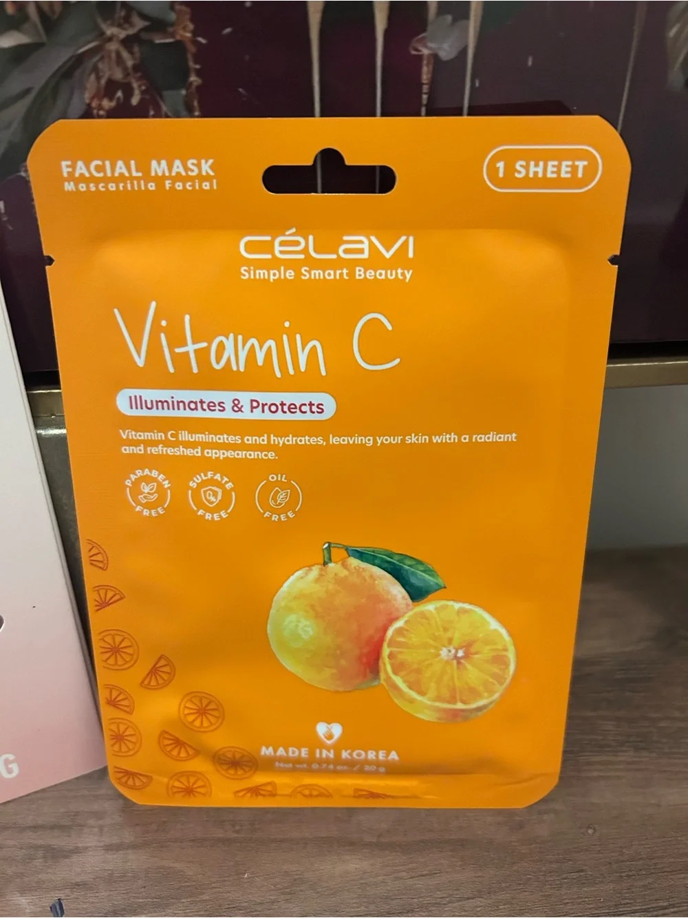 Yumzee Strawberry Vitamin C Lip Mask & Célavi Facial Mask (Pick One Set)